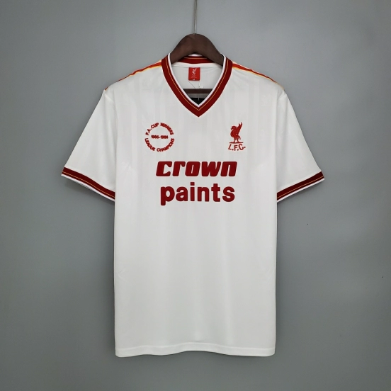 Retro 85/86 Liverpool away white Soccer Jersey