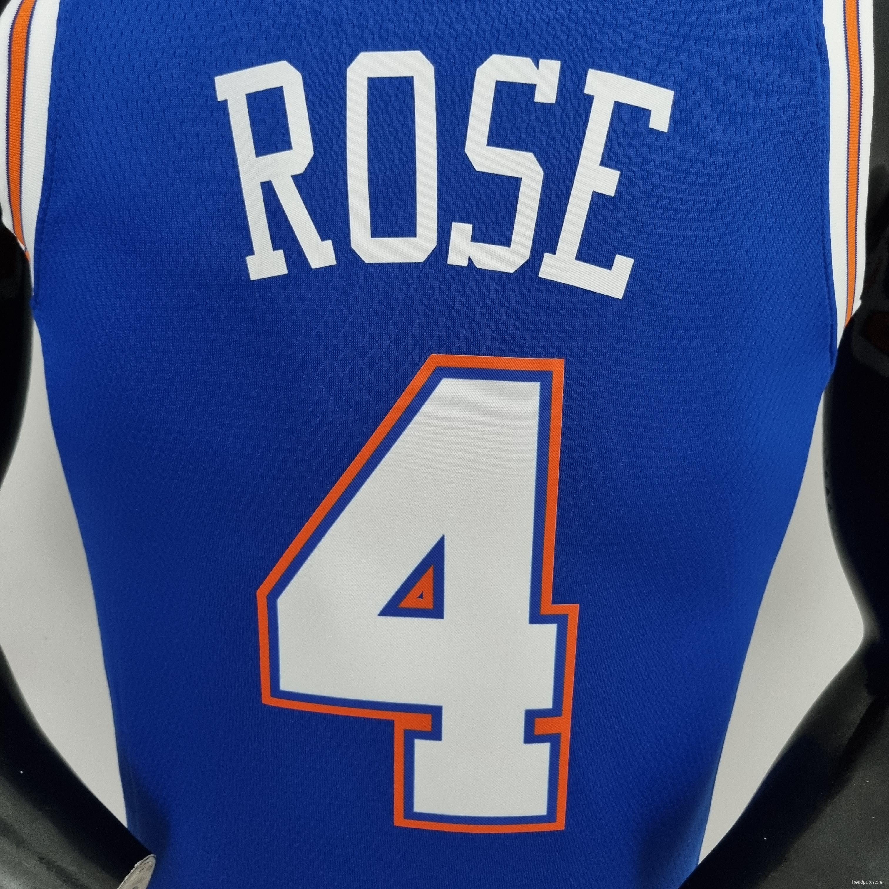 75th Anniversary Ross #4 New York Knicks Jordan Limited Blue NBA Jersey
