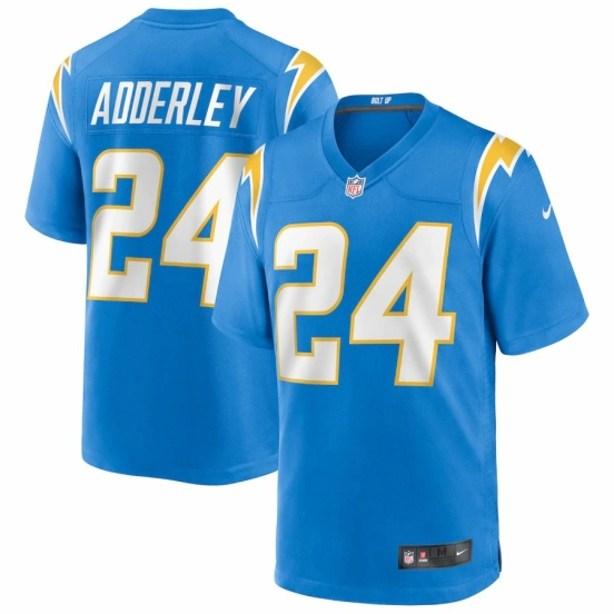 Men's Nasir Adderley Powder Blue Player Limited Team Jersey