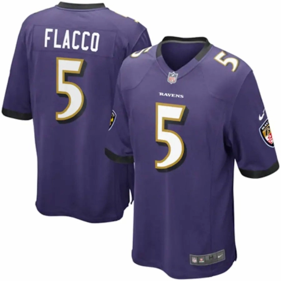 Youth Joe Flacco Purple Player Limited Team Jersey