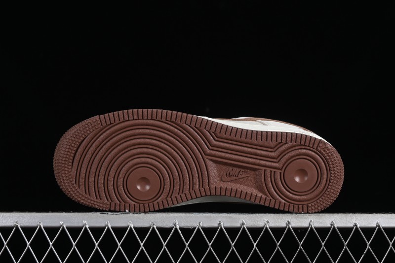 Nike Air Force 1 '07 Low Stussy Collaboration - Coffee Pig Suede Low-Top Casual Sneakers - HD1968-017