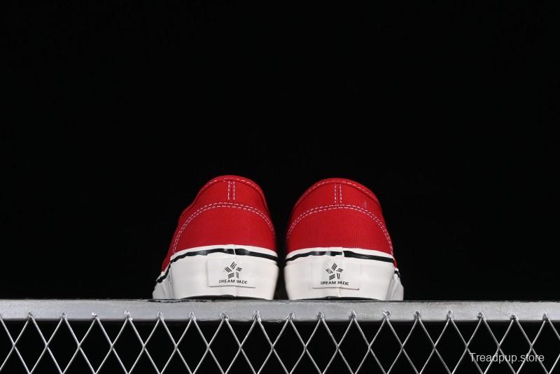 Kamiya x Vulcanize Sneaker 23AW High-End Line Mihara Yasuhiro Dissolution Red Shawn Yue Same Style Painted Letters Low-Top Canvas Shoes