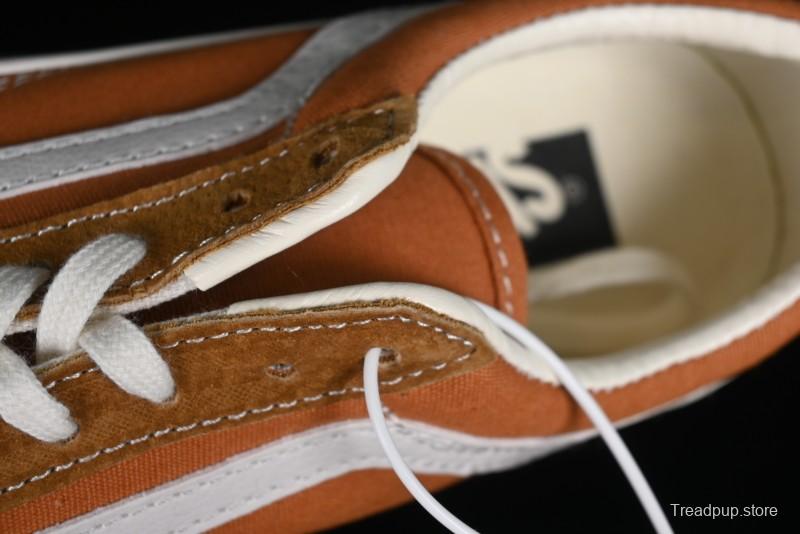 Vans Old Skool Reissue 136 High-End Series Round Toe Orange Canvas Vulcanized Shoes - VN000MT6BKQ