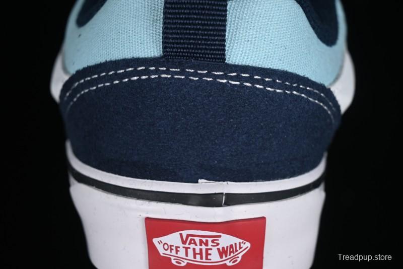 Vans Classics Knu Skool Patchwork Letter Lace-Up Chunky Tongue Platform Sneakers - VN0009QCBLK