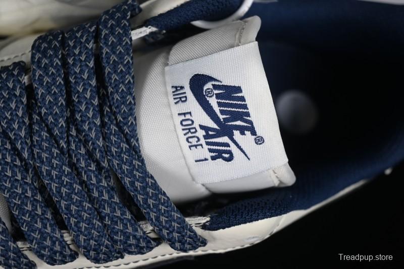 Nike Undefeated Air Force 1'07 Low Casual Sneakers in Deep Blue with Custom Leather and Reflective Details - UN2395-522