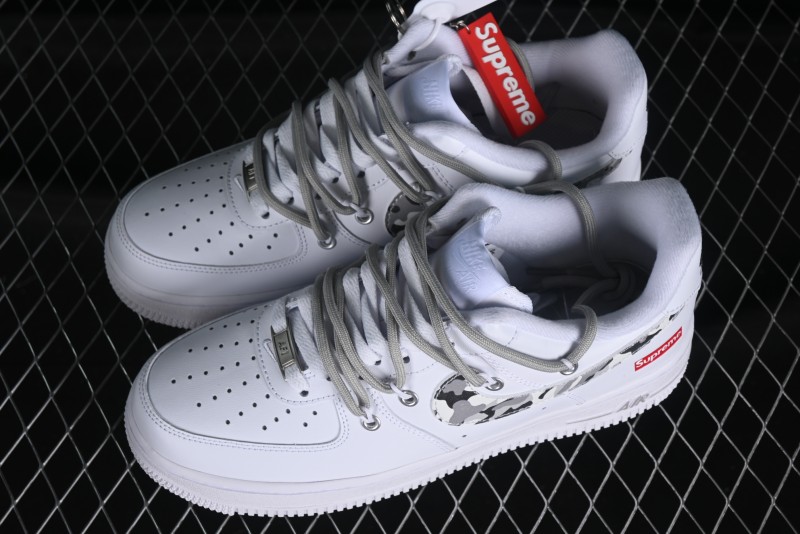 Nike Supreme x Air Force 1'07 Low "Box Logo" Camouflage Print Casual Sneakers - UP1658-595