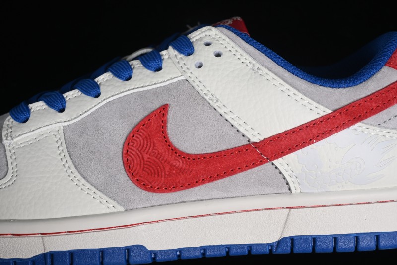 Nike SB Dunk Low Chinese New Year Limited Edition - Red Fortune Sky High Anniversary Premium Custom Low-Top Casual Sneakers - CR8033-504
