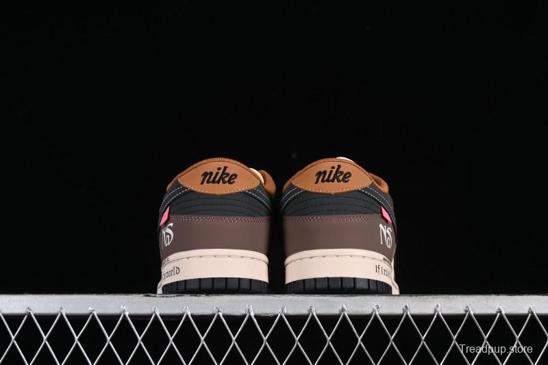 Nike SB Dunk Low Casual Skateboarding Shoes in Black/Brown - MU0232-370