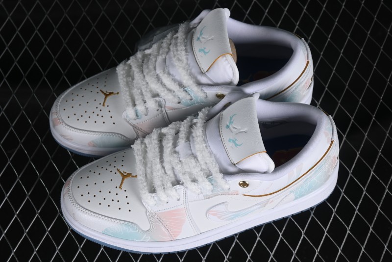 Nike Air Jordan 1 Low AJ1 Chinese New Year Limited Edition New Chinese Style Custom Steam Puppet - Third Prince Ao Bing Low Top Casual Sneakers FN8901-164
