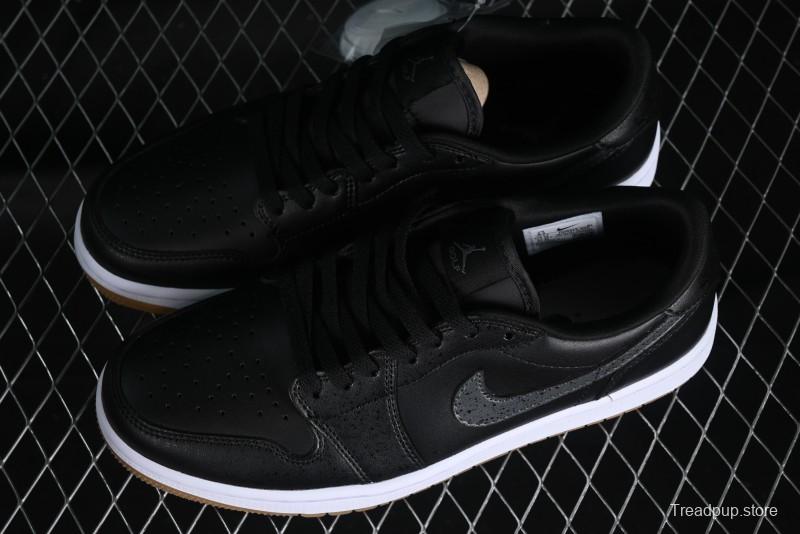 Nike Air Jordan 1 Low Golf Shoes Black Snake Pattern - DD9315-005