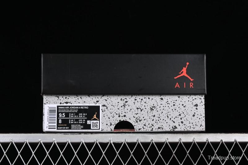 Nike Air Jordan 4 Retro Sneakers in Orchid Pink with Cement Grey Accents - AQ9129-501