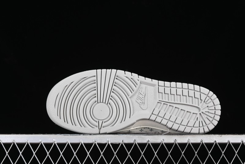 Nike SB Dunk Low LV Collaboration - Beige Denim Anniversary High-End Custom Low-Top Casual Skate Shoes - JH8310-947
