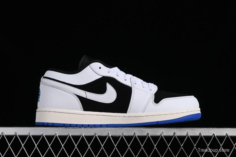 Nike Air Jordan 1 Low "Quai 54" Casual Sneakers in White Black Blue - HQ0764-001