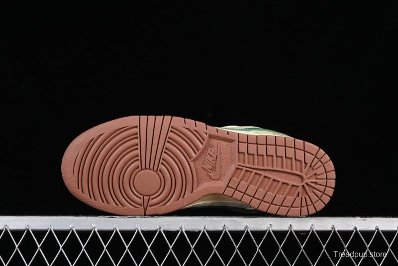 Nike SB Dunk Low LV Collaboration - Beige Green Anniversary High-End Custom Low-Top Casual Skate Shoes - LV6188-003