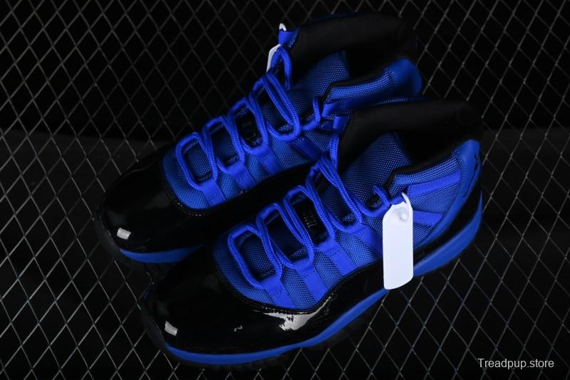 Nike Air Jordan 11 Retro High Top Basketball Shoes in Black and Blue - CT8012-400
