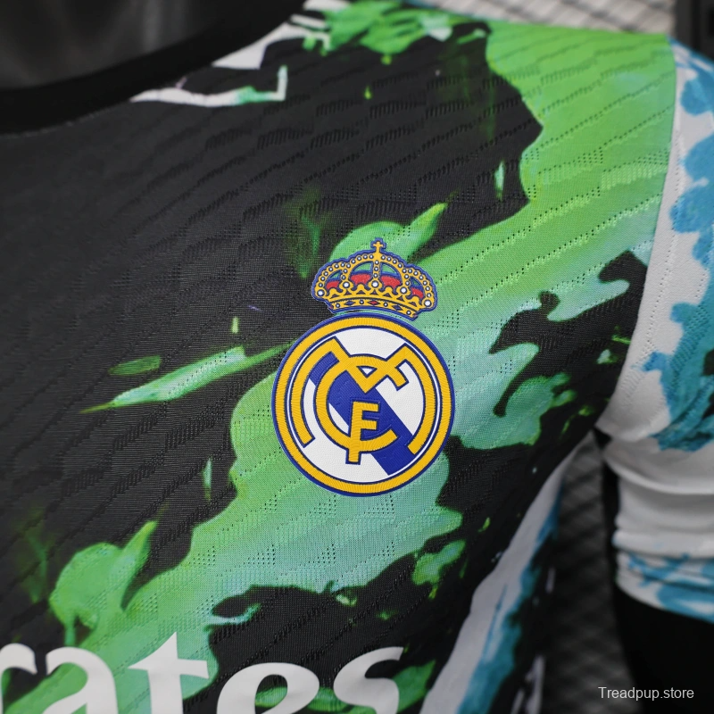 25/26 Player Version Real Madrid Black Splash Art Special Edition Jersey