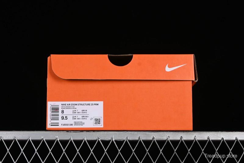 Nike Air Zoom Structure 25 2024 New Cushioning Anti-Slip Comfortable Running Shoes - FJ0332-100