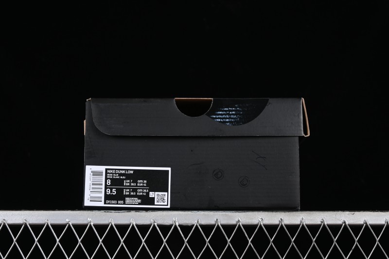 Nike Supreme x SB Dunk Low Collaboration - Navy Blue Anniversary High-End Custom Low-Top Casual Skate Shoes - DY1503-005