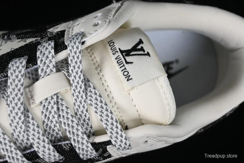 Nike SB Dunk Low LV Collaboration - Beige Black Denim Anniversary High-End Custom Low-Top Casual Skate Shoes - JH8310-946