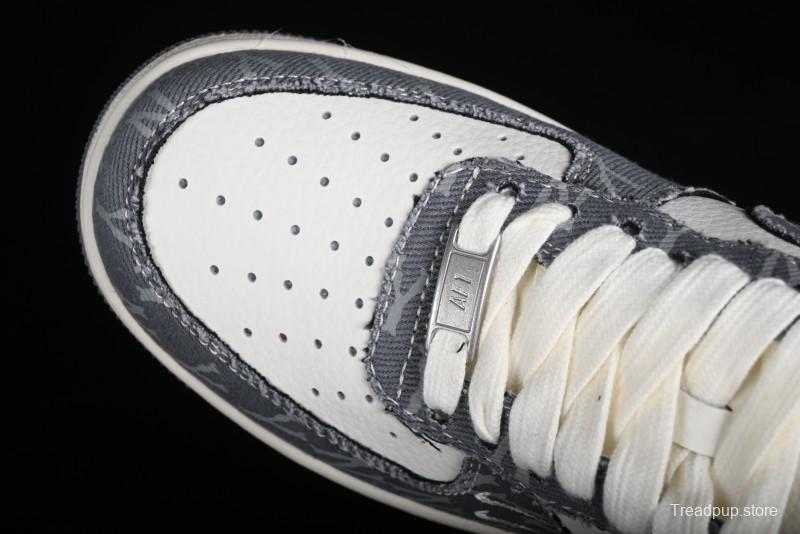 Nike Air Force 1 '07 Low LV Collaboration - Grey Double Swoosh Casual Sneakers - HD1968-030