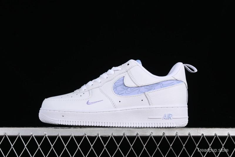 Nike Air Force 1 '07 Low Hazy Purple Casual Sneakers with Full-Length Air Solo Cushion - FB8971-800