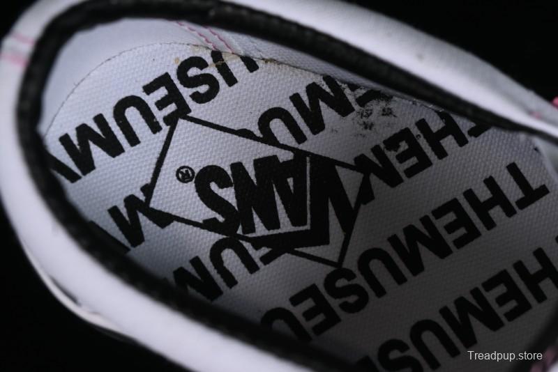 Vans Slip-On Classic Collaborative Hand-Painted Graffiti with Pink Accents and Crystal Outsole Checkerboard Slip-On - VN000CT5BPA