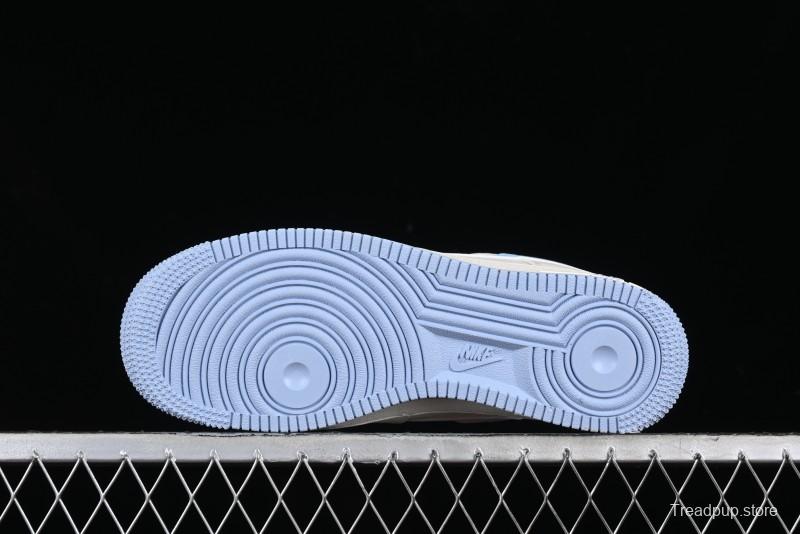 Nike Air Force 1 '07 Low Supreme Stone Island Collaboration - Sky Blue Casual Sneakers - BB9599-205