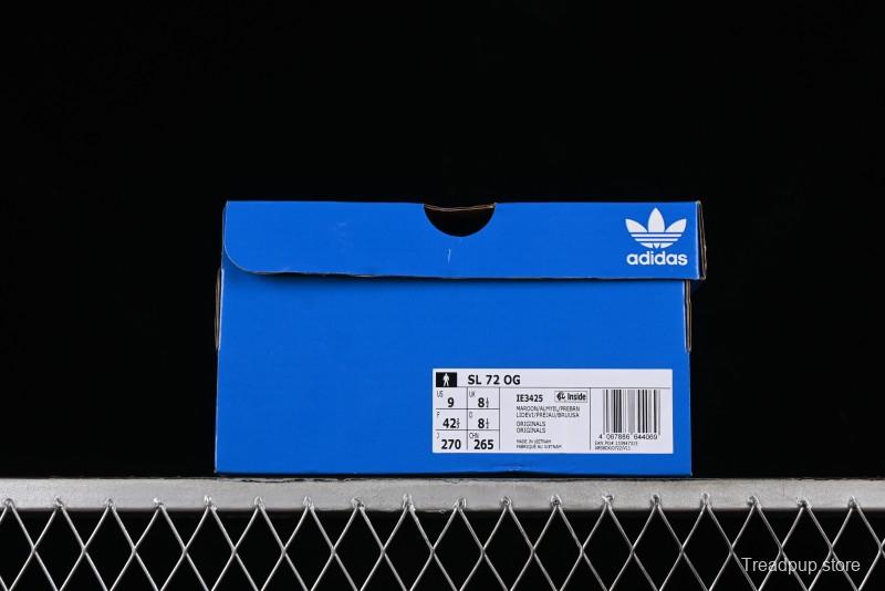 Adidas Originals SL 72 Retro Running Shoes with Ecotex Tongue and EVA Midsole - IE3425