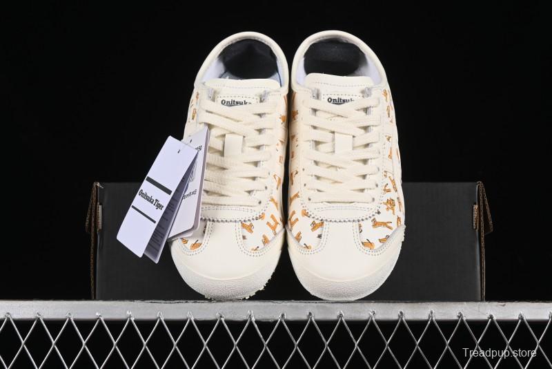 Onitsuka Tiger Mexico 66 Low-Top Leisure Running Shoes with Full-Grain Leather Upper - 1183B785-100