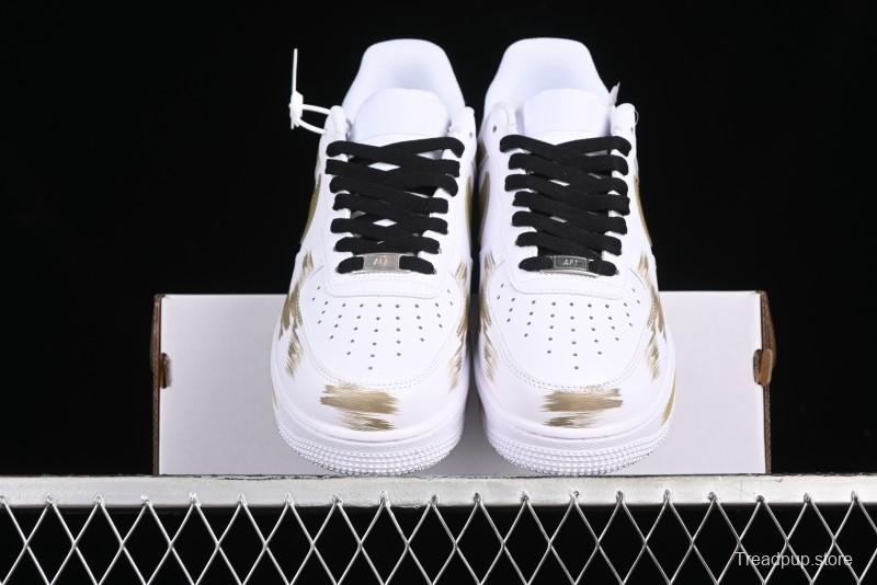 Nike Air Force 1 '07 Low Casual Sneakers with Anime-Inspired Hand-Painted Design and Triple Swoosh Shadow - CW2288-111