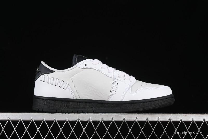 Nike Air Jordan 1 Low Method of Make Casual Sneakers with Metallic Grey Design - HM3689-001