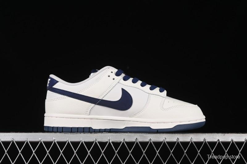 Nike SB Dunk Low Comme des Garcons Collaboration - Off-White Blue Swoosh Anniversary Custom Low-Top Casual Sneakers - KK1888-008
