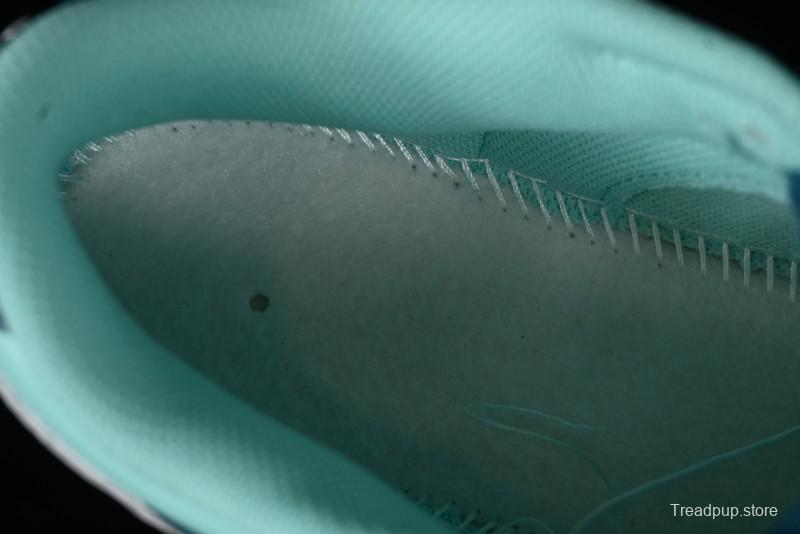 Nike Dunk Low SB Skateboarding Shoes in White and Geode Teal - DD1503-301