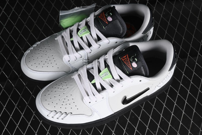 Nike Air Jordan 1 Low Method of Make Casual Sneakers with Metallic Grey Design - HM3689-001