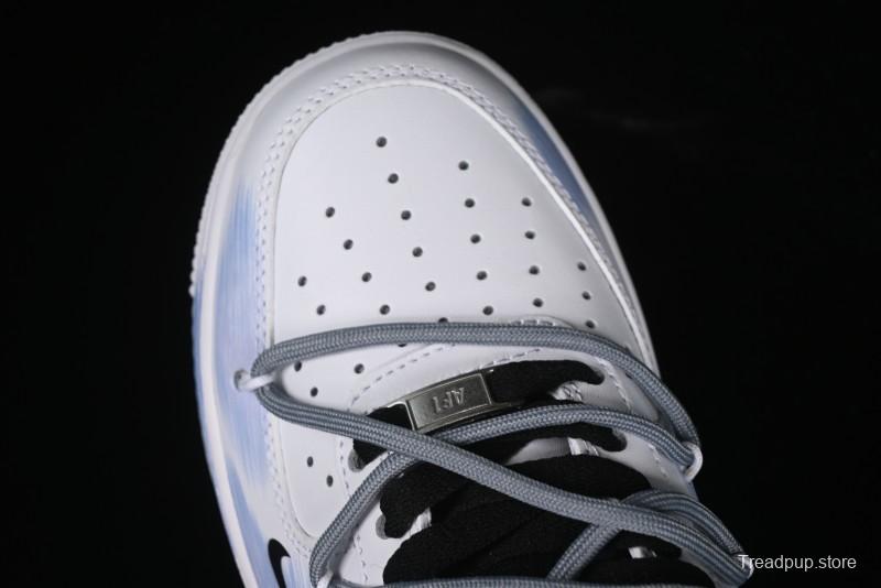 Nike Air Force 1 '07 Low Anime Theme Purple-Blue Spray Custom Casual Sneakers - ZH0316-029