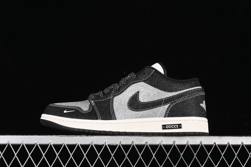 Nike Air Jordan 1 Low Retro Basketball Shoes Custom Starry Sky Design - SJ9950-012