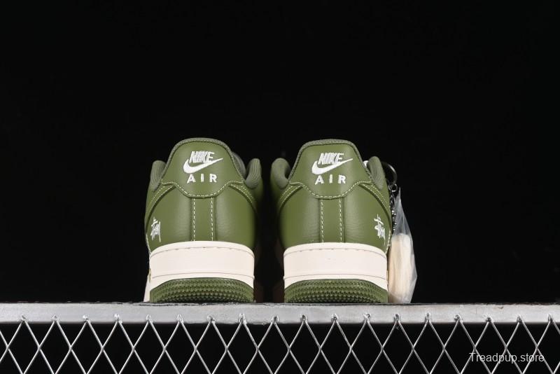 Nike Air Force 1 '07 Low Stussy Collaboration - Lotus Green Low-Top Casual Sneakers - BB5353-515