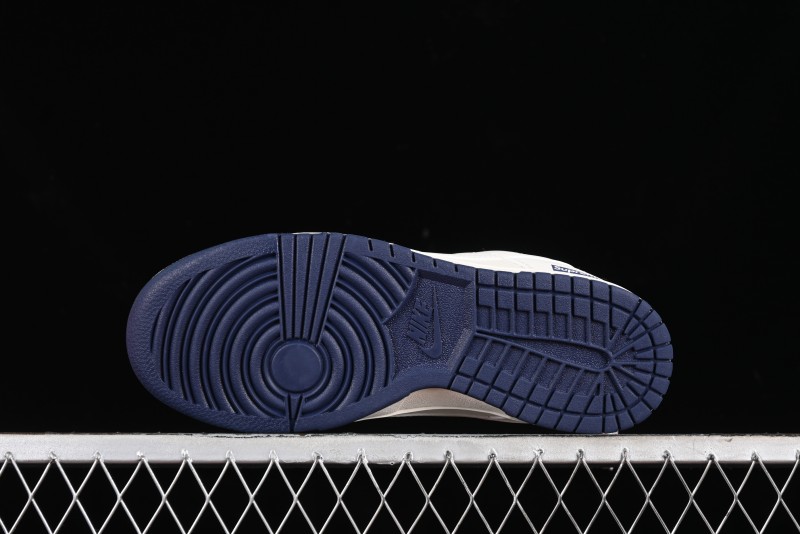 Nike SB Dunk Low Supreme Collaboration - Classic Beige Blue Anniversary High-End Custom Low-Top Casual Skate Shoes - XX8888-003