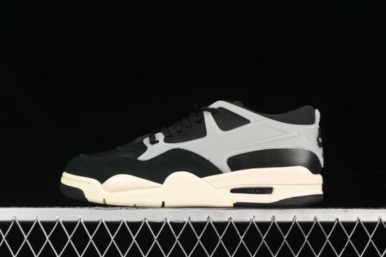 Nike Air Jordan 4 Remastered Sneakers in Black with Textile Mesh, Leather and Suede - FQ7939-006