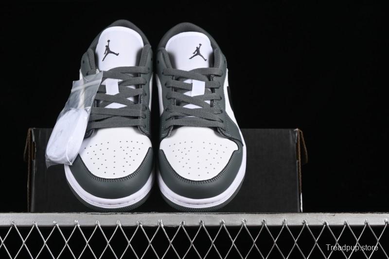 Nike Air Jordan 1 Low AJ1 Black Grey Low-Top Lifestyle Basketball Shoes - 553560-152