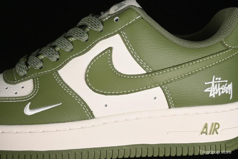 Nike Air Force 1 '07 Low Stussy Collaboration - Lotus Green Low-Top Casual Sneakers - BB5353-515