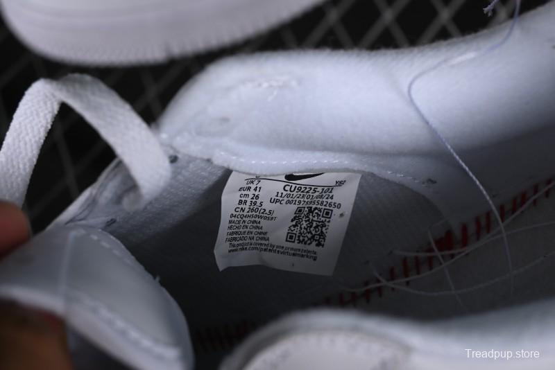 Nike Supreme x Air Force 1 Low Casual Sneakers with Full-Grain Leather and 3/4 Air Cushion - CU9225-101