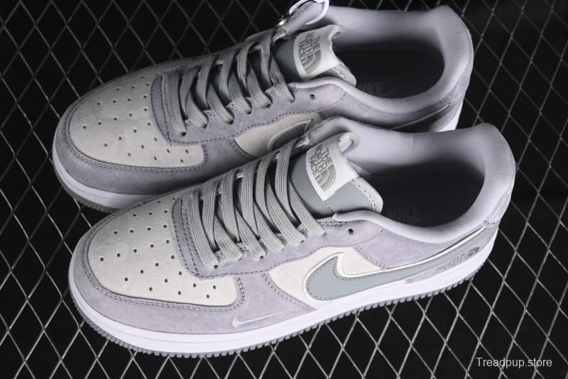 Nike Air Force 1 '07 Low The North Face Collaboration - Silver Grey Pigskin Sneakers - KK3333-004