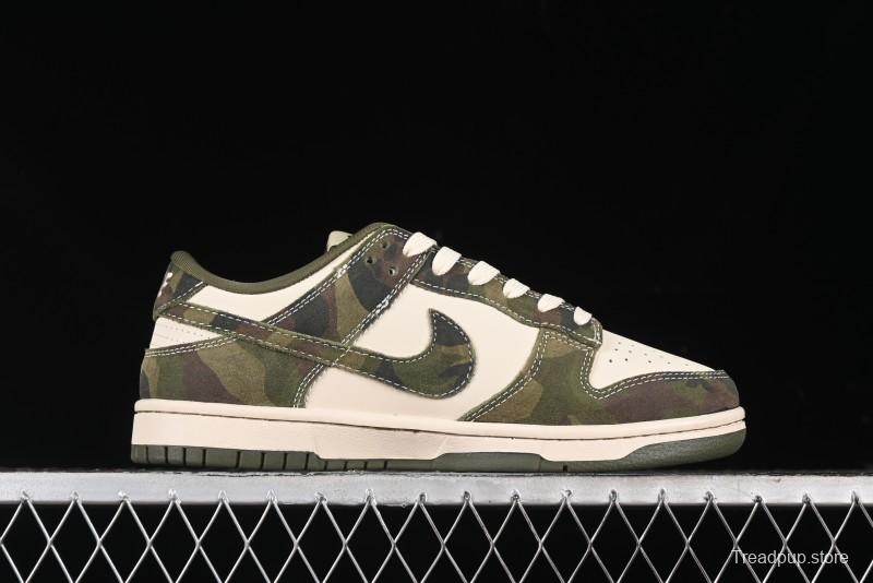 Nike SB Dunk Low Bape Collaboration - Jungle Camouflage Anniversary Custom Low-Top Casual Skate Shoes - CH6336-230