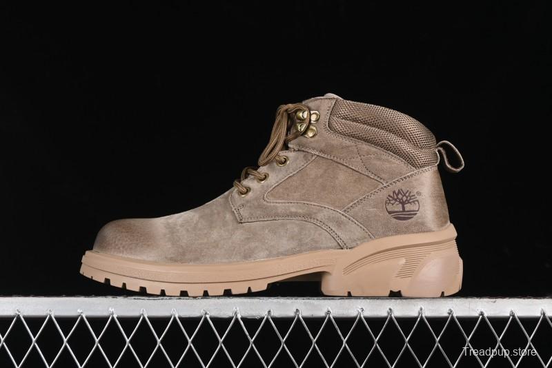 Timberland Outdoor Mid-Top Casual Chukka Boots with Premium Suede Leather and Anti-Odor Insole - TB10088KHAKI