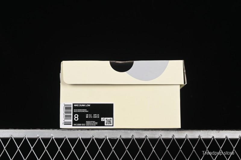 Nike SB Dunk Low Gucci Collaboration - Custom Patchwork Green Swoosh Anniversary Edition Low-Top Casual Skate Shoes - KK1688-053