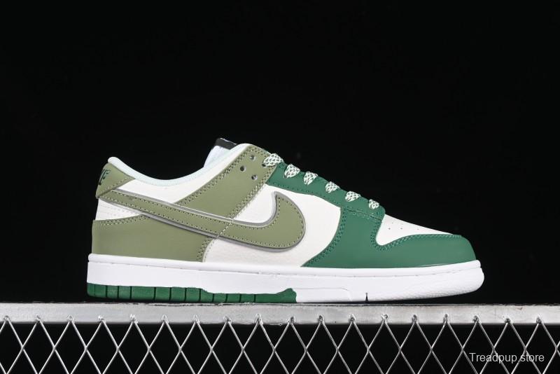 Nike SB Dunk Low Saint Laurent Series - White Green Swoosh Anniversary High-End Custom Low-Top Casual Sneakers - GF2409-170