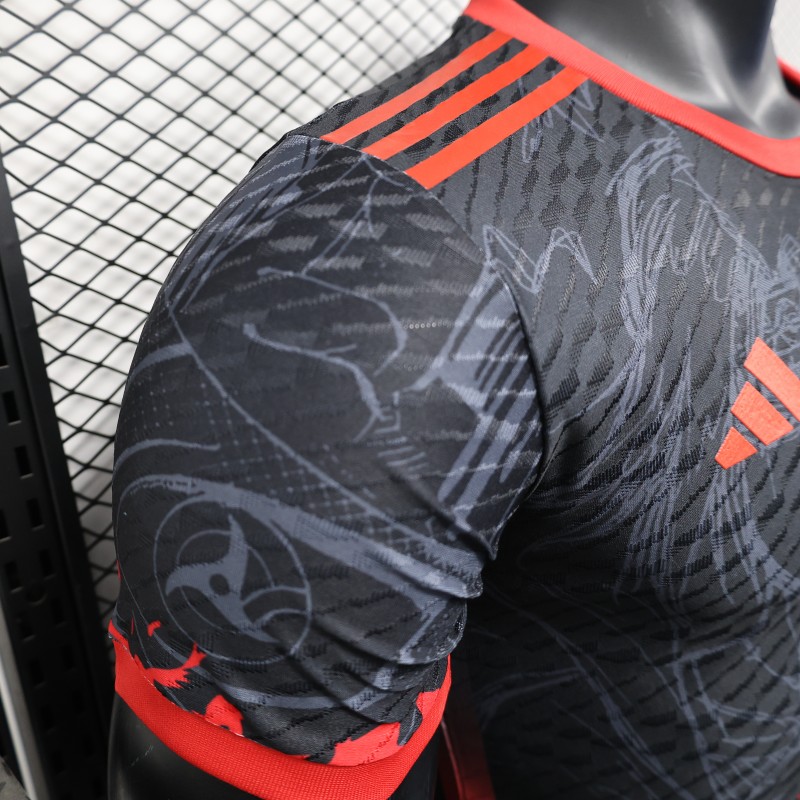 Player Version 2025 Japan National Team Black with Anime Character Design Jersey