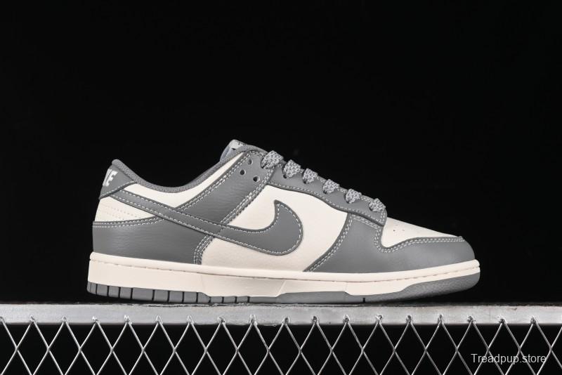 Nike SB Dunk Low Stussy Collaboration - Midnight Grey Anniversary Custom Low-Top Casual Skate Shoes - BB9898-007