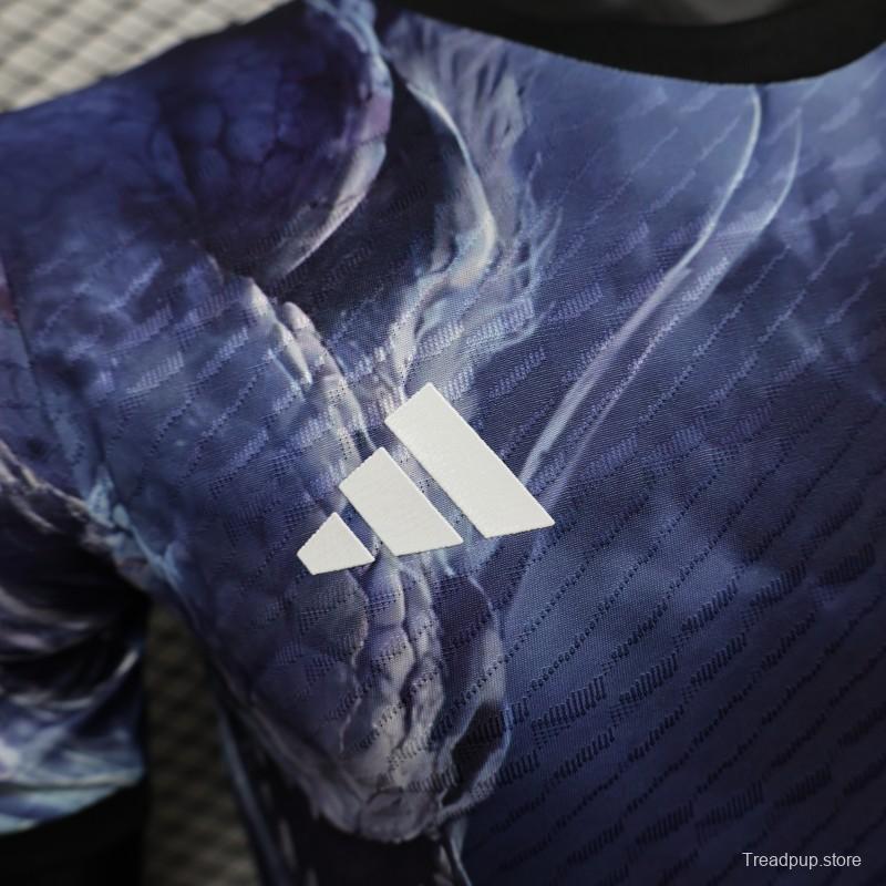 Player Version 2025 Japan NA ZHA Navy Blue with Dragon Jersey